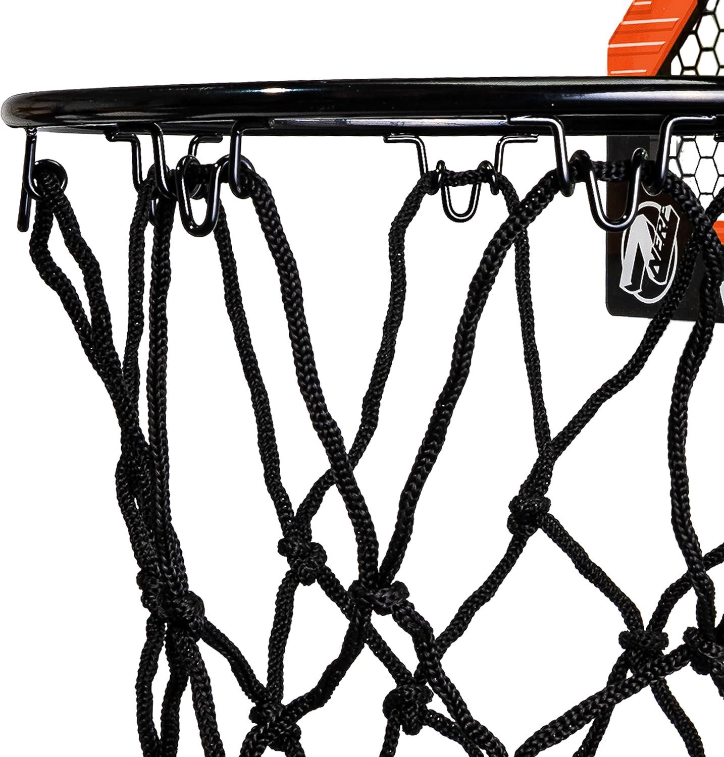 imageNerf Basketball Hoop Set Pro Hoop Mini Hoop Set with Mini Basketball Steel Rim Great for DunkingOrange Standard
