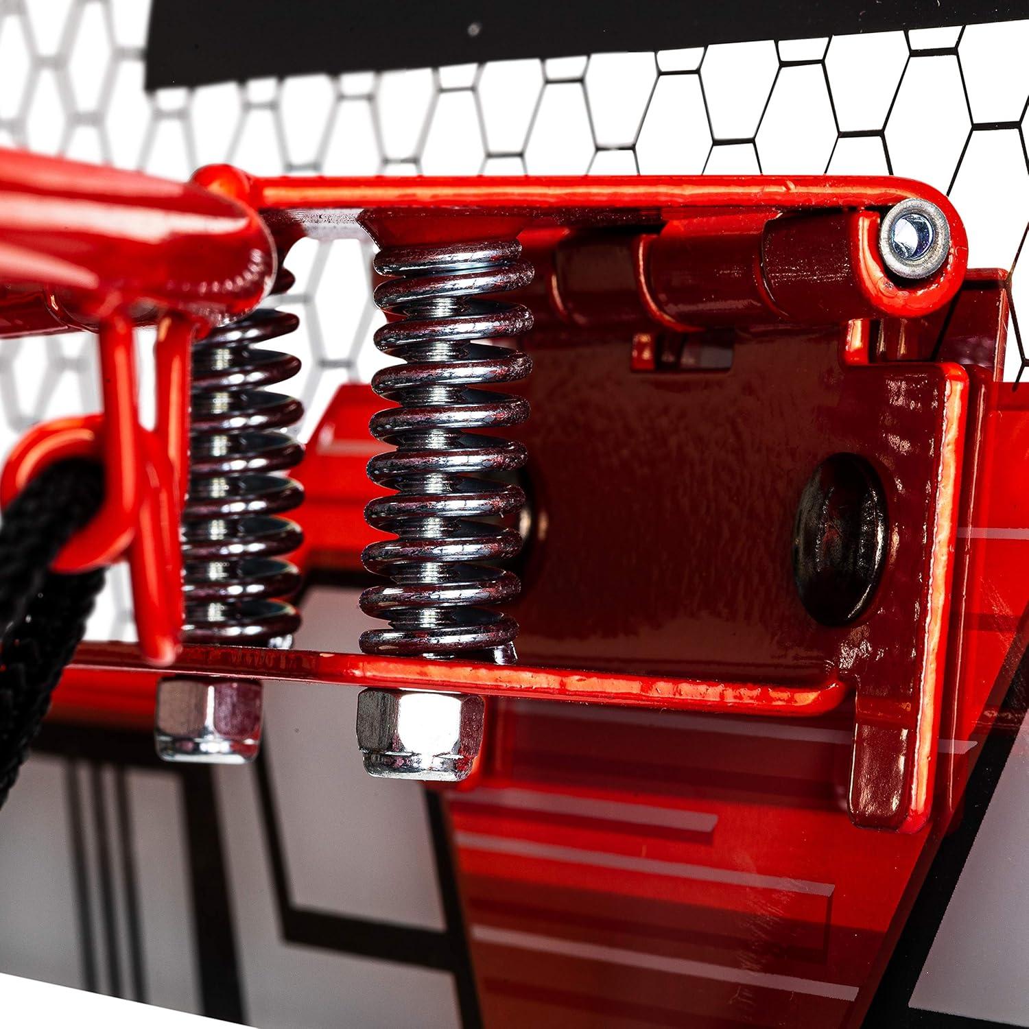 imageNerf Basketball Hoop Set Pro Hoop Mini Hoop Set with Mini Basketball Steel Rim Great for DunkingRed Standard