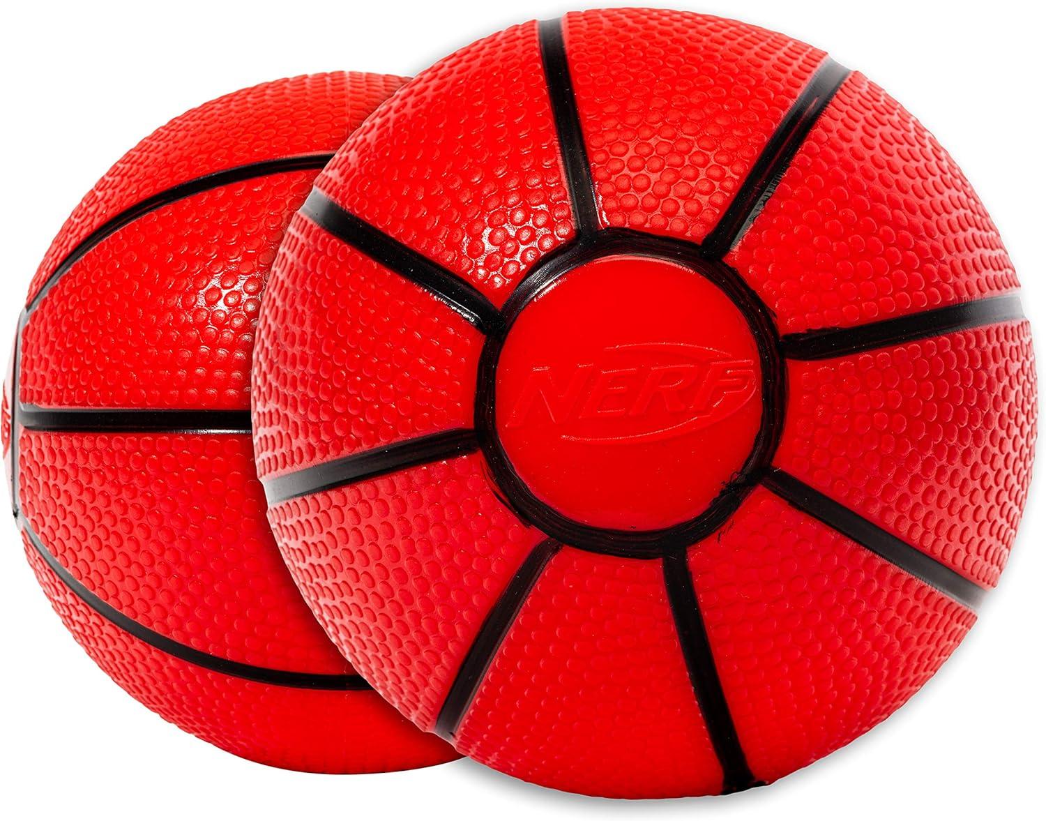 imageNerf Basketball Hoop Set Pro Hoop Mini Hoop Set with Mini Basketball Steel Rim Great for DunkingRed Standard