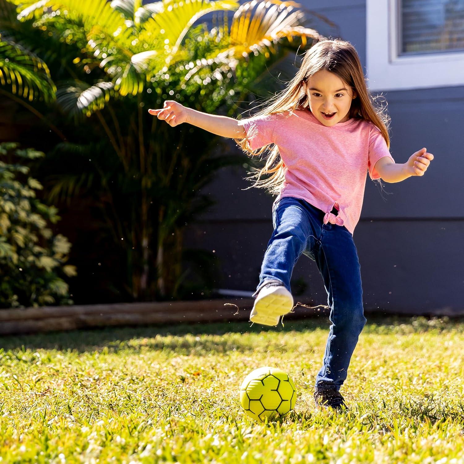 imageNerf Mini Foam Sports Ball Set Foam Football Soccer Ball Basketball Set Soft Foam Sports Set for KidsGreenOrangeYellow