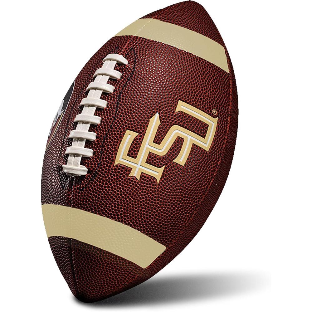 imageFranklin Sports Kids NCAA Youth Football  Official College Team Football with Team Logos  Junior SizeFlorida State Seminoles