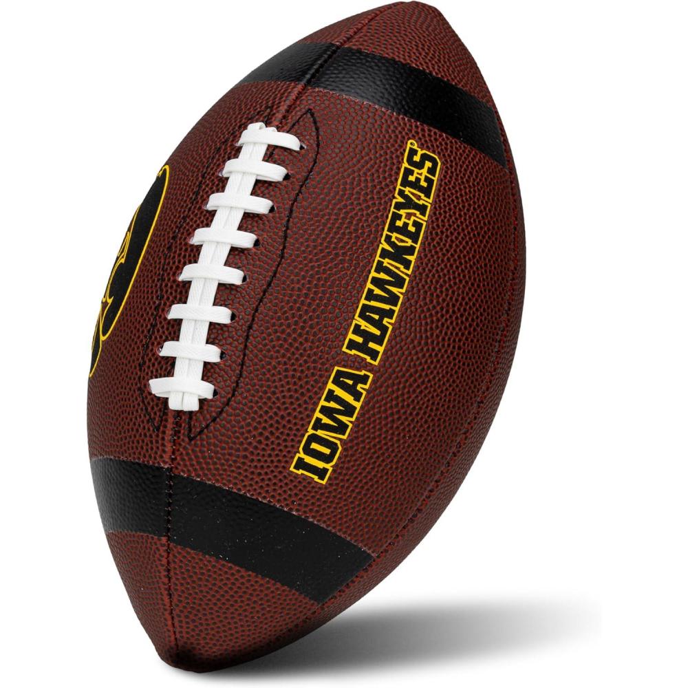 imageFranklin Sports Kids NCAA Youth Football  Official College Team Football with Team Logos  Junior SizeIowa Hawkeyes