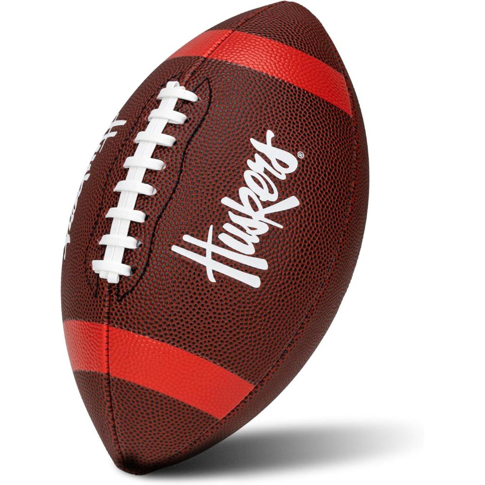 imageFranklin Sports Kids NCAA Youth Football  Official College Team Football with Team Logos  Junior SizeNebraska Huskers