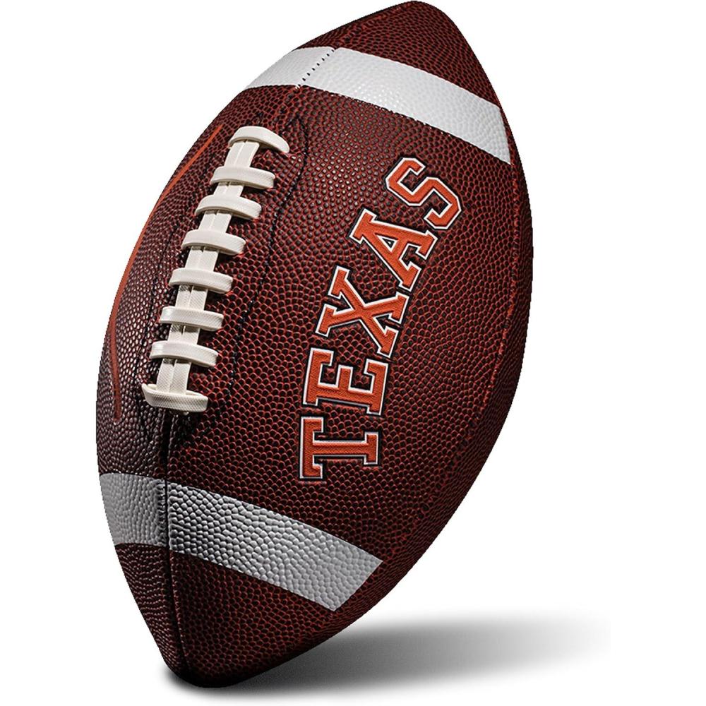 imageFranklin Sports Kids NCAA Youth Football  Official College Team Football with Team Logos  Junior SizeTexas Longhorns