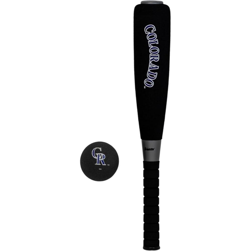 imageFranklin Sports MLB Jumbo Foam Baseball Bat  Ball Sets  Kids Oversize Foam Baseball Bats  Soft Baseballs  Indoor  Outdoor Youth Baseball Toy  MLB Team Baseball Bat  Ball SetsColorado Rockies