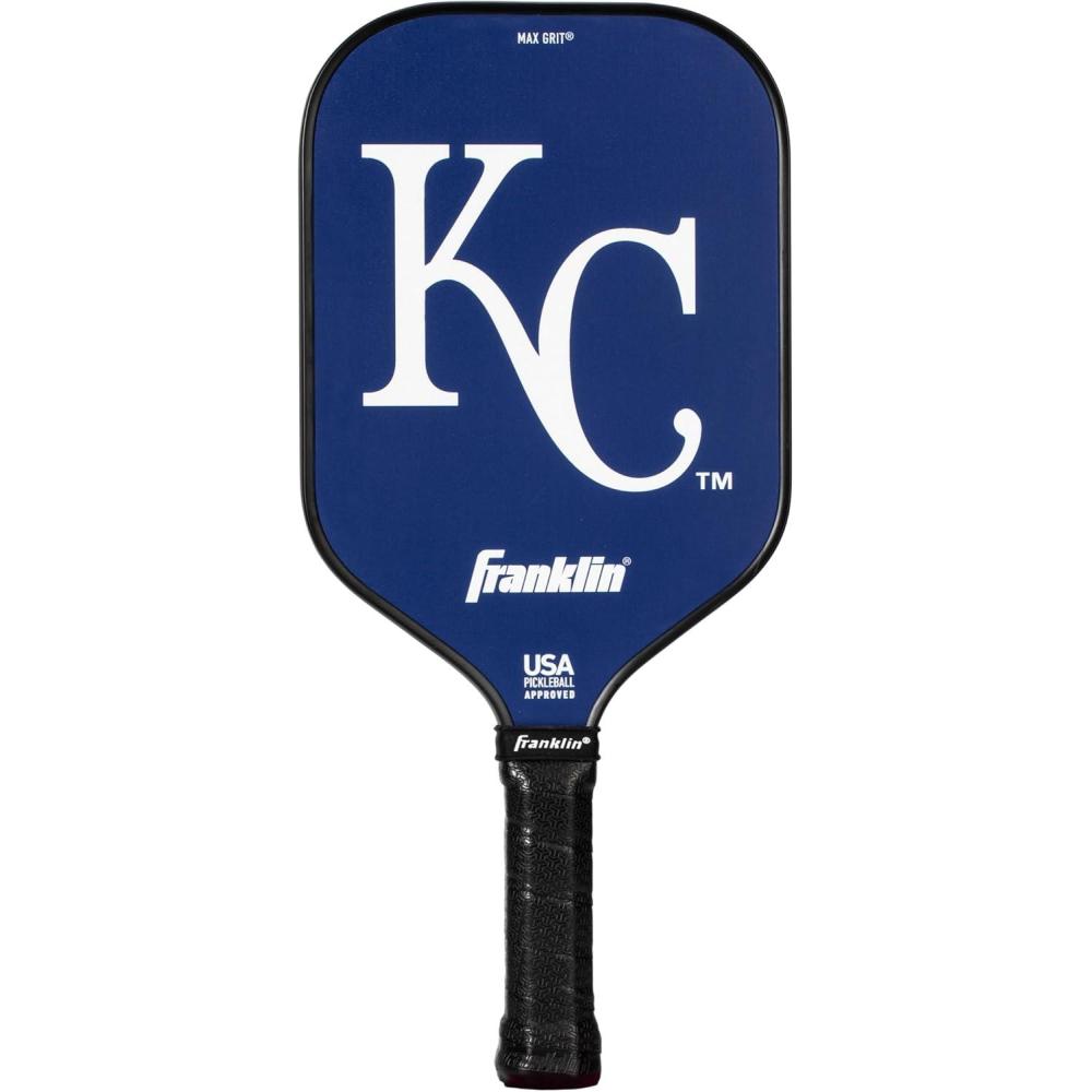 imageFranklin Sports MLB Team Pickleball Paddles  Official MLB Baseball Team Logo  Colors Pickleball Paddles  Signature Series 13MM Pickleball Paddle with MaxGrit  USA Pickleball USAPA ApprovedKansas City Royals