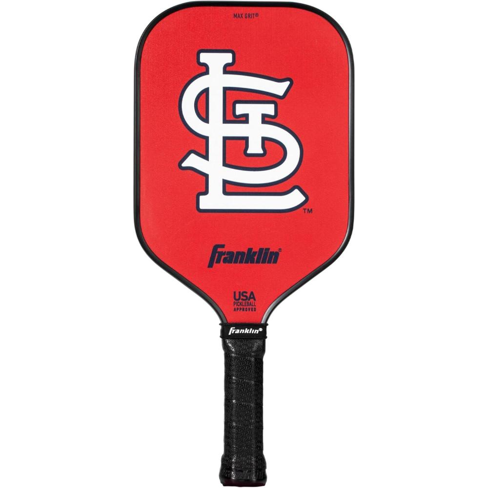 imageFranklin Sports MLB Team Pickleball Paddles Official MLB Baseball Team Logo Colors Pickleball Paddles Signature Series 13MM Pickleball Paddle with MaxGrit USA Pickleball USAPA ApprovedSt Louis Cardinals