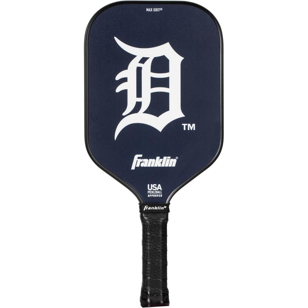 imageFranklin Sports MLB Team Pickleball Paddles  Official MLB Baseball Team Logo  Colors Pickleball Paddles  Signature Series 13MM Pickleball Paddle with MaxGrit  USA Pickleball USAPA ApprovedDetroit Tigers