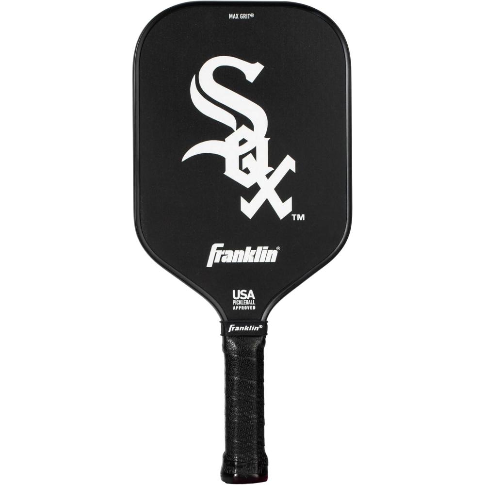 imageFranklin Sports MLB Team Pickleball Paddles  Official MLB Baseball Team Logo  Colors Pickleball Paddles  Signature Series 13MM Pickleball Paddle with MaxGrit  USA Pickleball USAPA ApprovedChicago White Sox