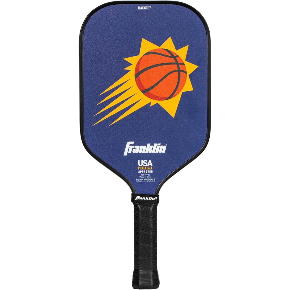 imageFranklin Sports NBA Team Pickleball Paddles Official NBA Basketball Team Logo Pickleball Paddles Signature Series 13MM Pickleball Paddle with MaxGrit USA Pickleball USAPA ApprovedPhoenix Suns