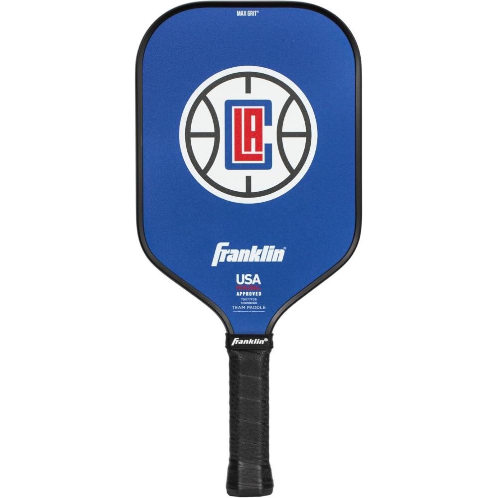 imageFranklin Sports NBA Team Pickleball Paddles Official NBA Basketball Team Logo Pickleball Paddles Signature Series 13MM Pickleball Paddle with MaxGrit USA Pickleball USAPA ApprovedLos Angeles Clippers