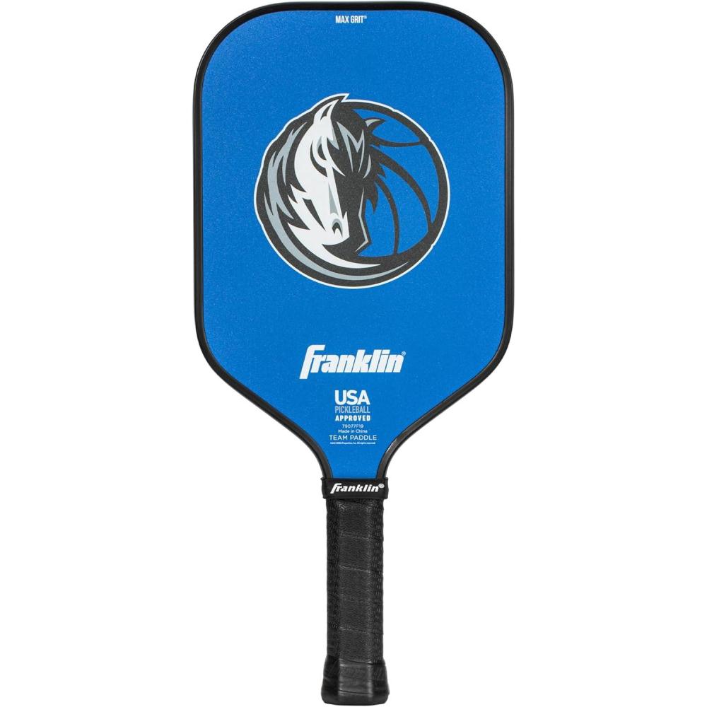 imageFranklin Sports NBA Team Pickleball Paddles  Official NBA Basketball Team Logo Pickleball Paddles  Signature Series 13MM Pickleball Paddle with MaxGrit  USA Pickleball USAPA ApprovedDallas Mavericks
