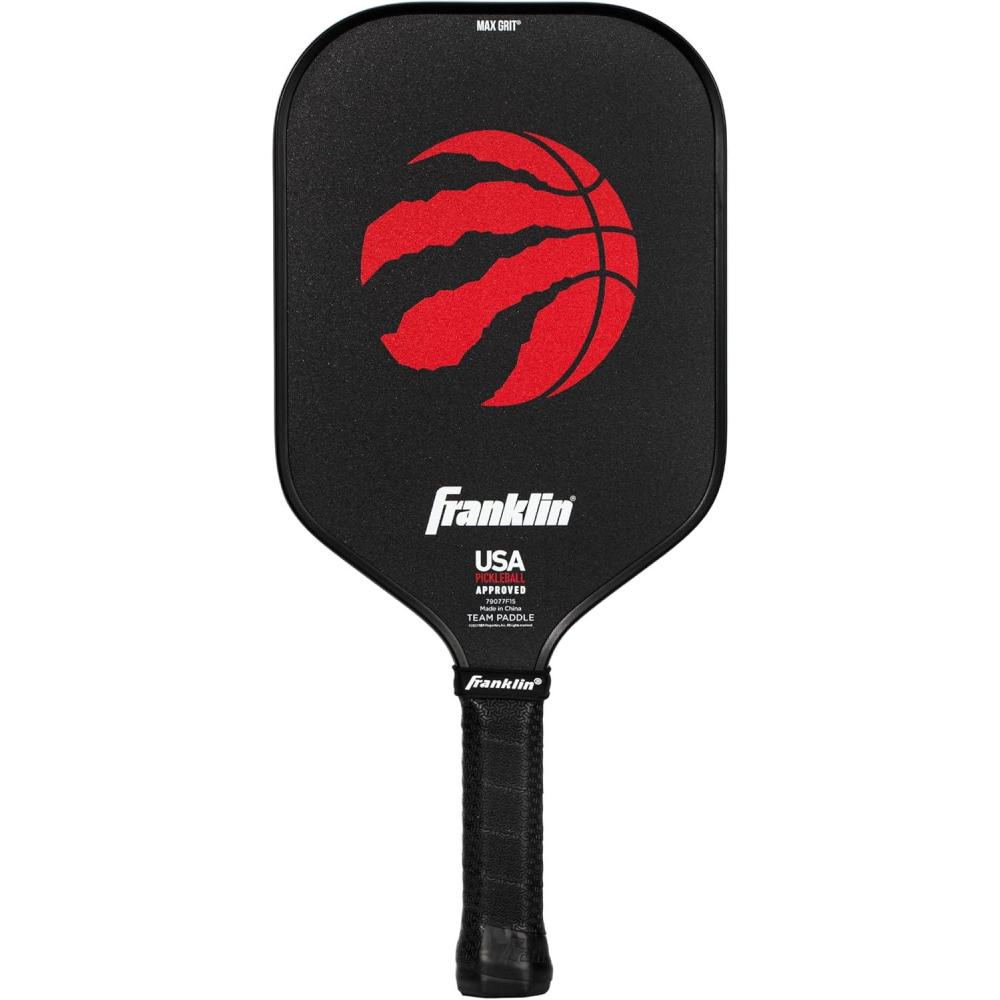 imageFranklin Sports NBA Team Pickleball Paddles  Official NBA Basketball Team Logo Pickleball Paddles  Signature Series 13MM Pickleball Paddle with MaxGrit  USA Pickleball USAPA ApprovedToronto Raptors