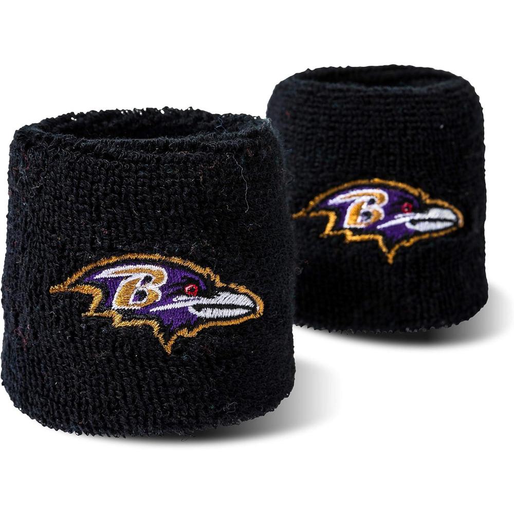 imageFranklin Sports NFL Team Logo Wristbands  Pair of Youth Wristbands for Costumes and UniformsBaltimore Ravens