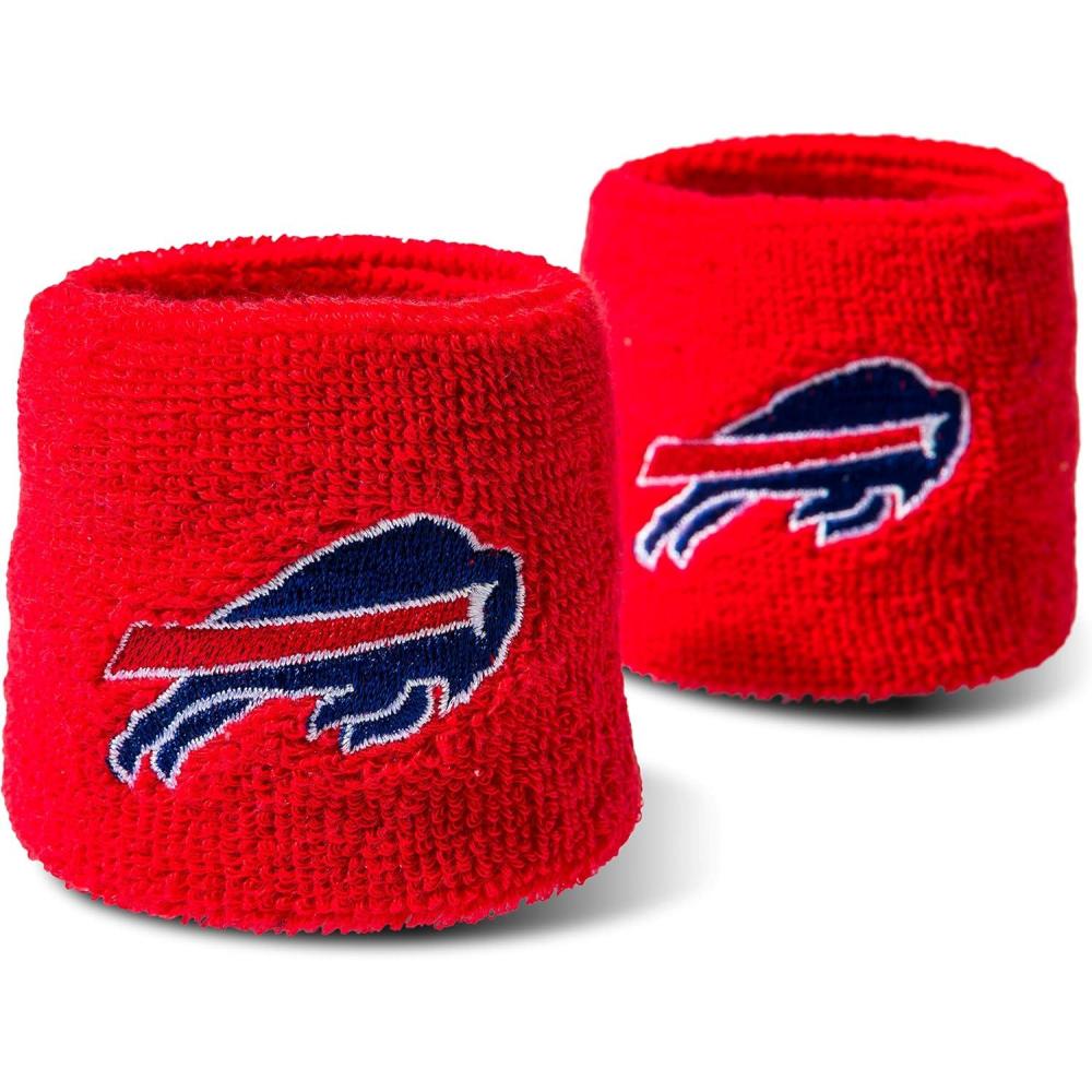 imageFranklin Sports NFL Team Logo Wristbands  Pair of Youth Wristbands for Costumes and UniformsBuffalo Bills