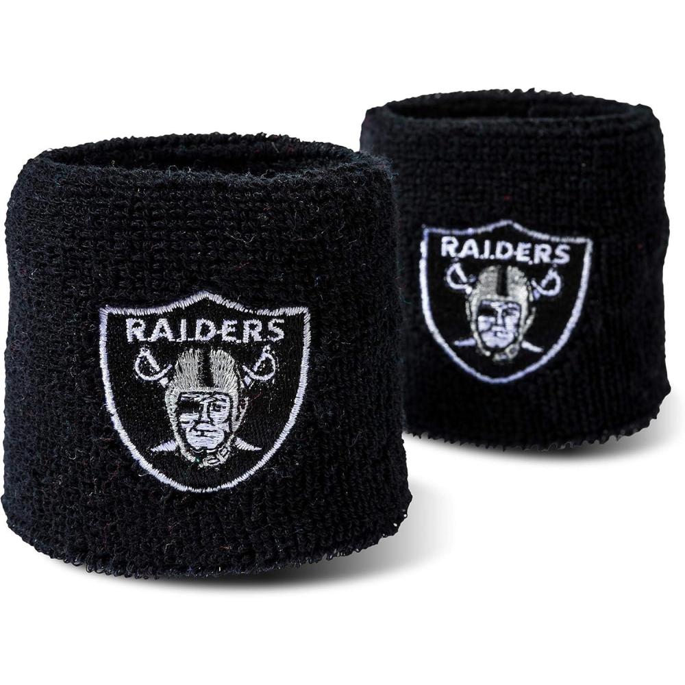 imageFranklin Sports NFL Team Logo Wristbands  Pair of Youth Wristbands for Costumes and UniformsLas Vegas Raiders