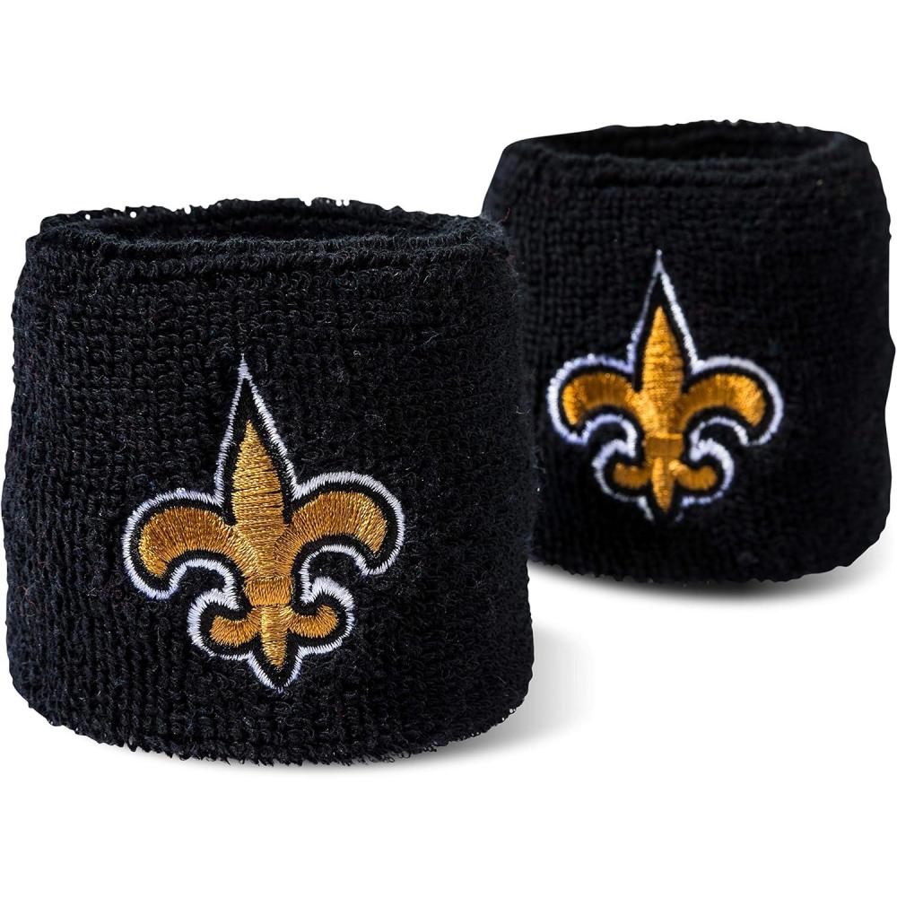 imageFranklin Sports NFL Team Logo Wristbands  Pair of Youth Wristbands for Costumes and UniformsNew Orleans Saints