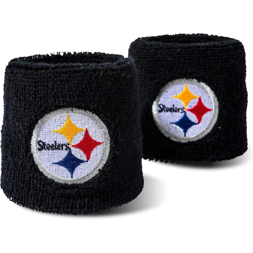 imageFranklin Sports NFL Team Logo Wristbands  Pair of Youth Wristbands for Costumes and UniformsPittsburgh Steelers