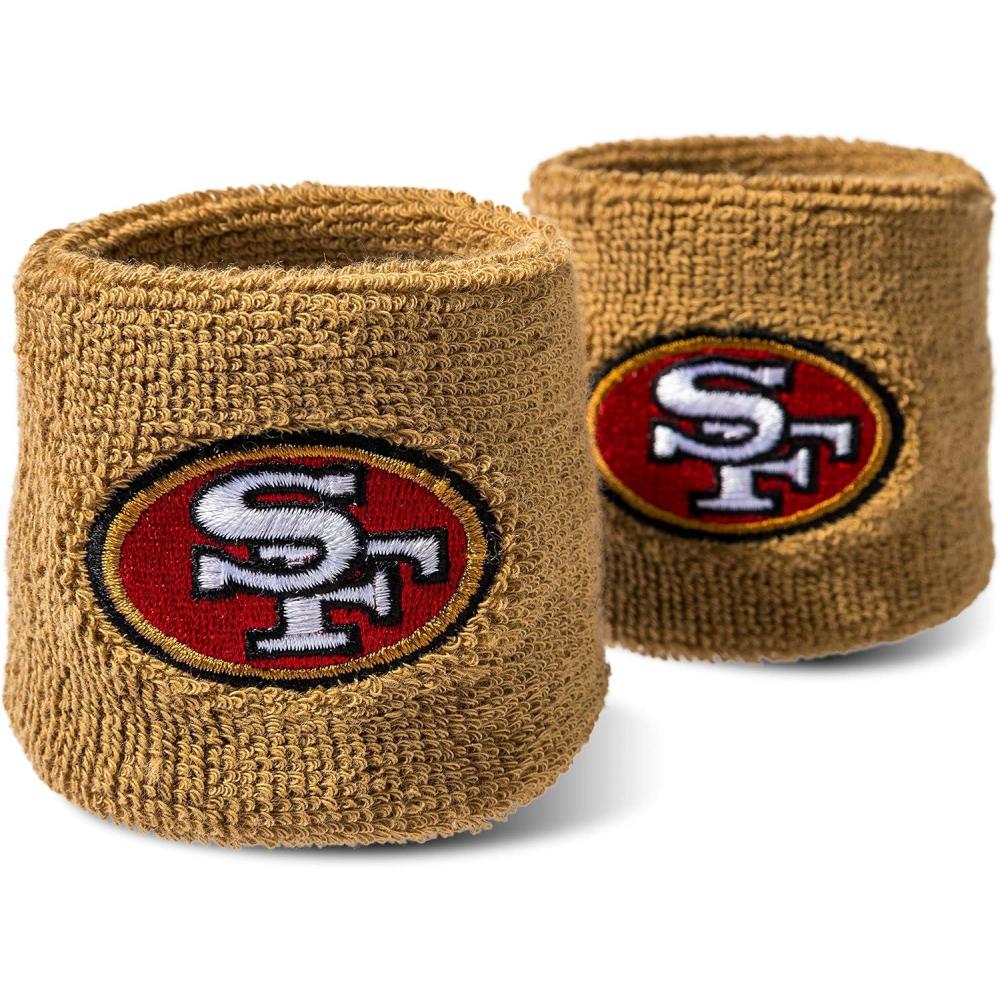 imageFranklin Sports NFL Team Logo Wristbands  Pair of Youth Wristbands for Costumes and UniformsSan Francisco 49ers