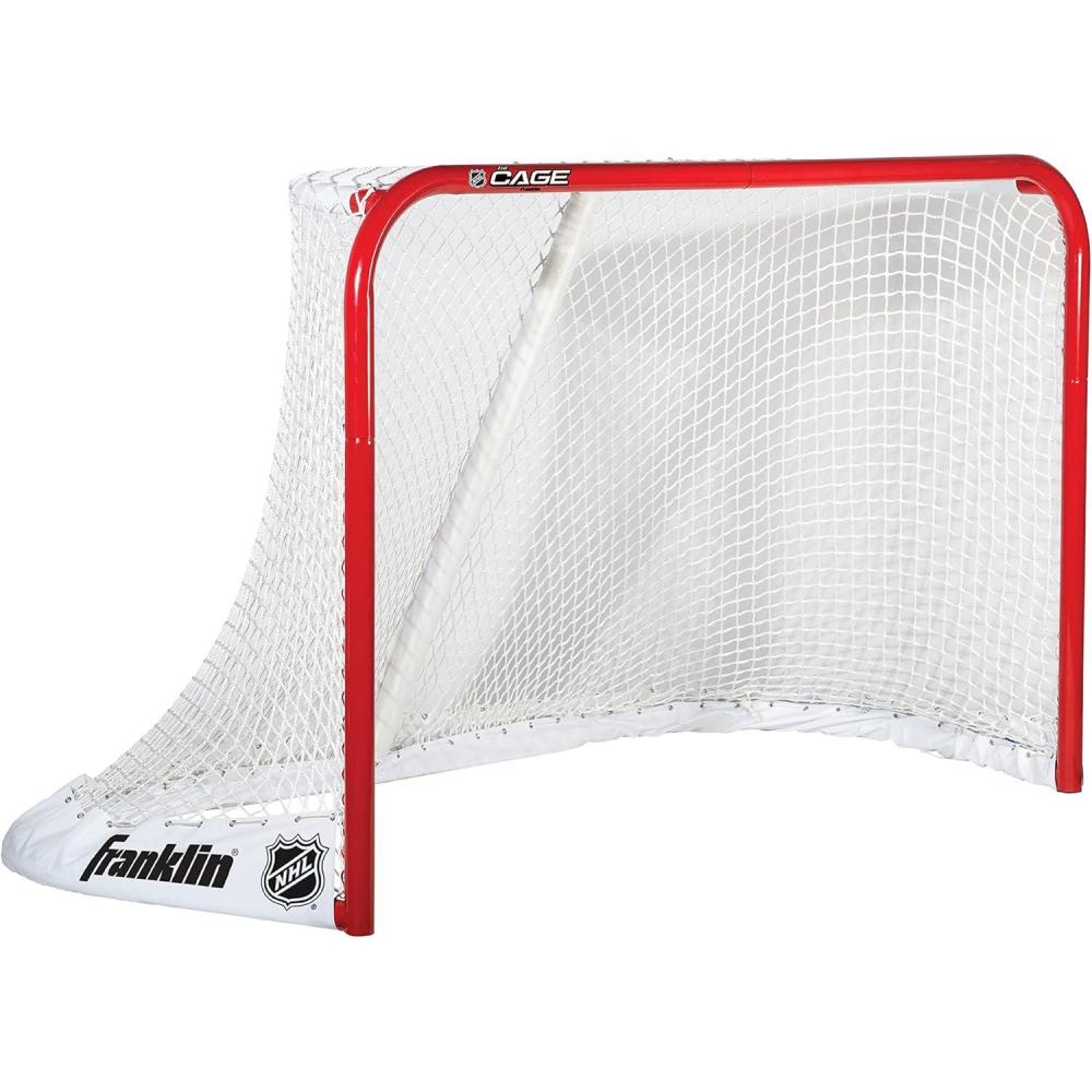 imageFranklin Sports NHL Ice  Street Hockey Goal  The Cage Official Size Premium Steel Hockey Net  Regulation Goal with 175quot Steel Pipes  72 x 48 Inch