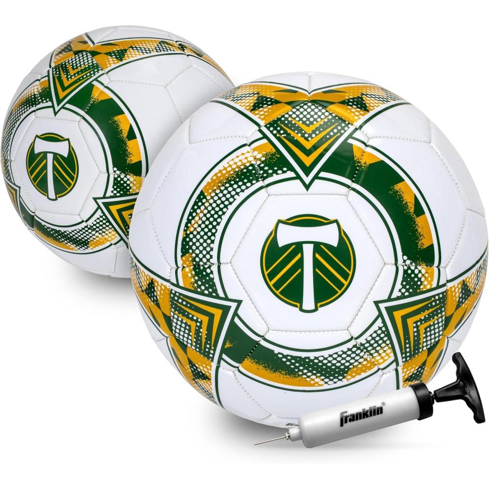imageFranklin Sports Official MLS Team Soccer Balls  Official Size 5 Soccer Balls  Regulation Size  Weight Soccer Ball for Kids  Adults  Boys  Girls Soccer Ball  Air Pump IncludedPortland Timbers
