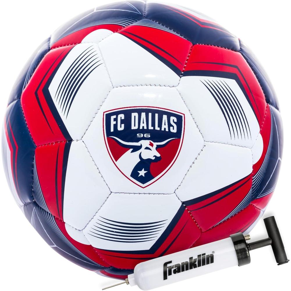 imageFranklin Sports Official MLS Team Soccer Balls  Official Size 5 Soccer Balls  Regulation Size  Weight Soccer Ball for Kids  Adults  Boys  Girls Soccer Ball  Air Pump IncludedFootball Club of Dallas 2