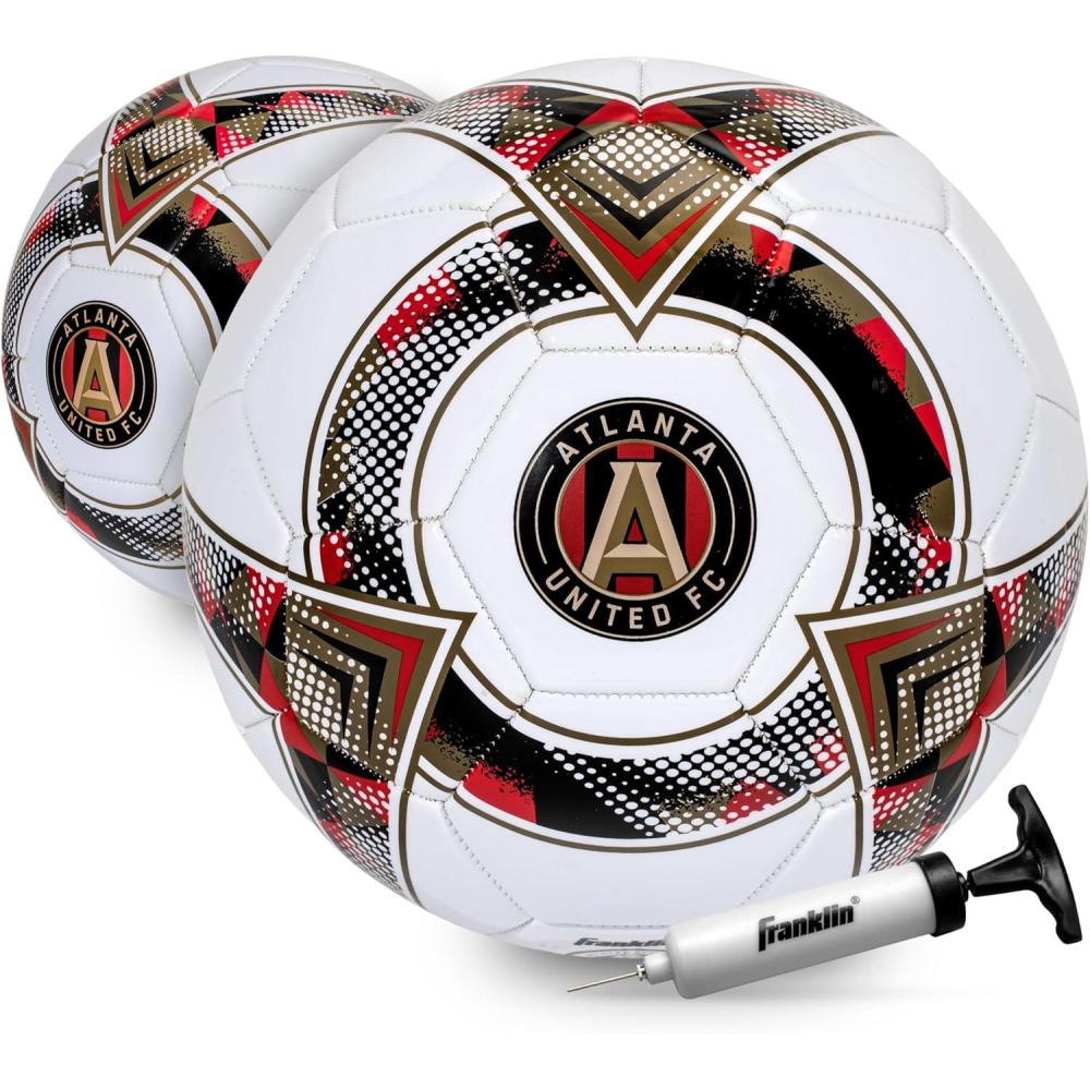 imageFranklin Sports Official MLS Team Soccer Balls  Official Size 5 Soccer Balls  Regulation Size  Weight Soccer Ball for Kids  Adults  Boys  Girls Soccer Ball  Air Pump IncludedAtlanta United FC