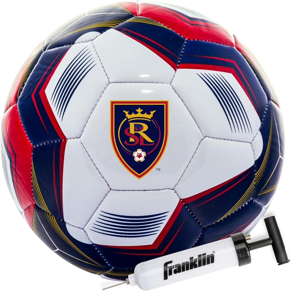 imageFranklin Sports Official MLS Team Soccer Balls  Official Size 5 Soccer Balls  Regulation Size  Weight Soccer Ball for Kids  Adults  Boys  Girls Soccer Ball  Air Pump IncludedReal Salt Lake 2