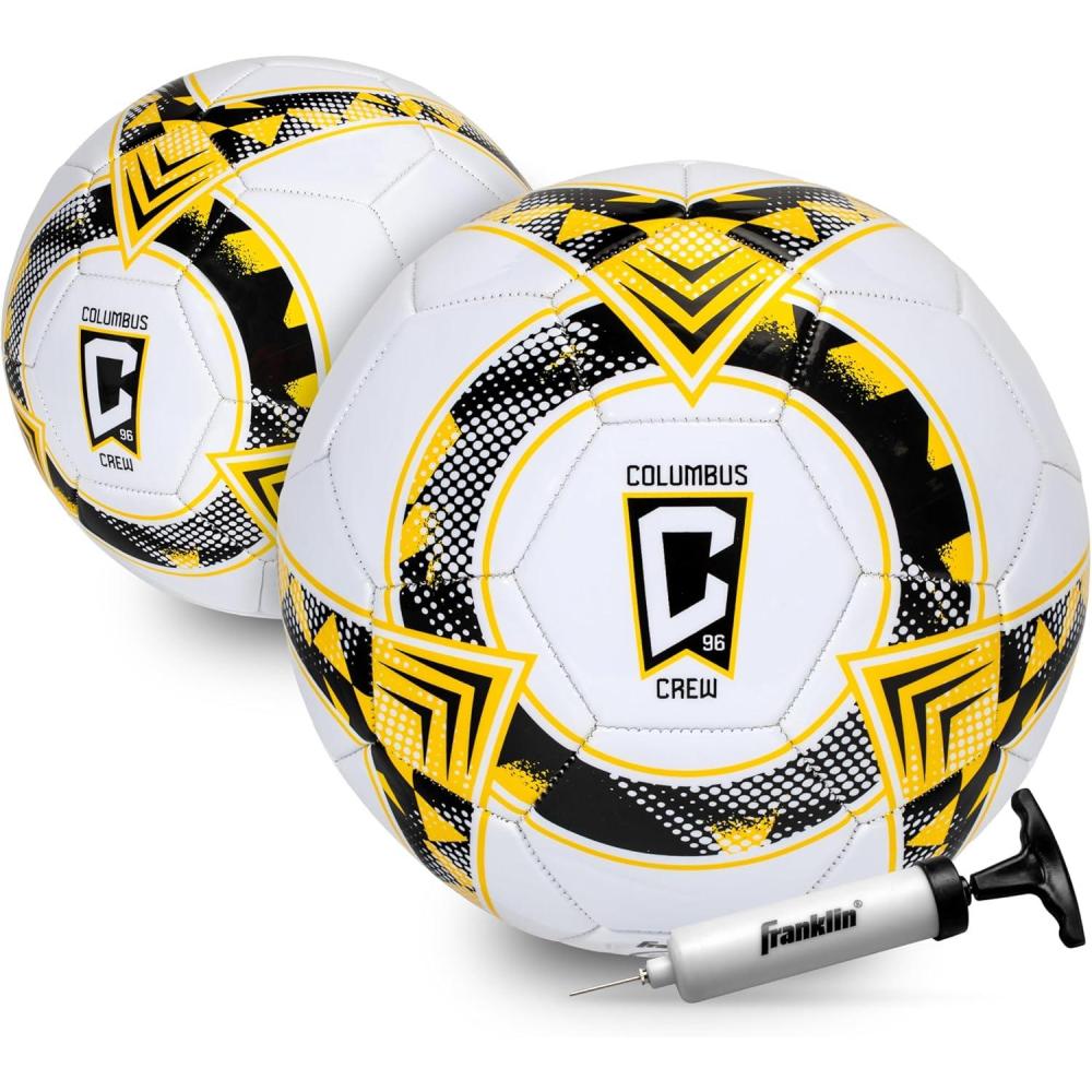 imageFranklin Sports Official MLS Team Soccer Balls  Official Size 5 Soccer Balls  Regulation Size  Weight Soccer Ball for Kids  Adults  Boys  Girls Soccer Ball  Air Pump IncludedColumbus Crew