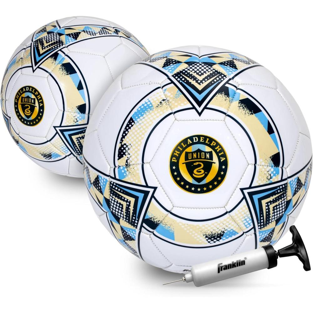 imageFranklin Sports Official MLS Team Soccer Balls  Official Size 5 Soccer Balls  Regulation Size  Weight Soccer Ball for Kids  Adults  Boys  Girls Soccer Ball  Air Pump IncludedPhiladelphia Union