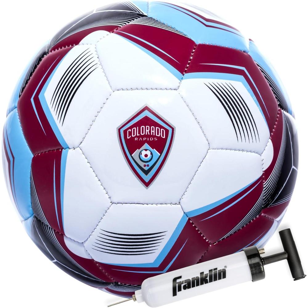 imageFranklin Sports Official MLS Team Soccer Balls  Official Size 5 Soccer Balls  Regulation Size  Weight Soccer Ball for Kids  Adults  Boys  Girls Soccer Ball  Air Pump IncludedColorado Rapids 2