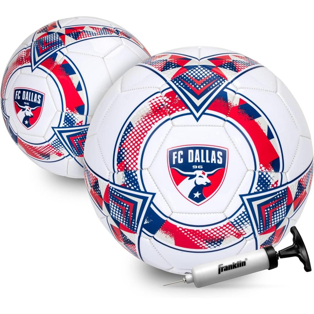 imageFranklin Sports Official MLS Team Soccer Balls  Official Size 5 Soccer Balls  Regulation Size  Weight Soccer Ball for Kids  Adults  Boys  Girls Soccer Ball  Air Pump IncludedFootball Club of Dallas