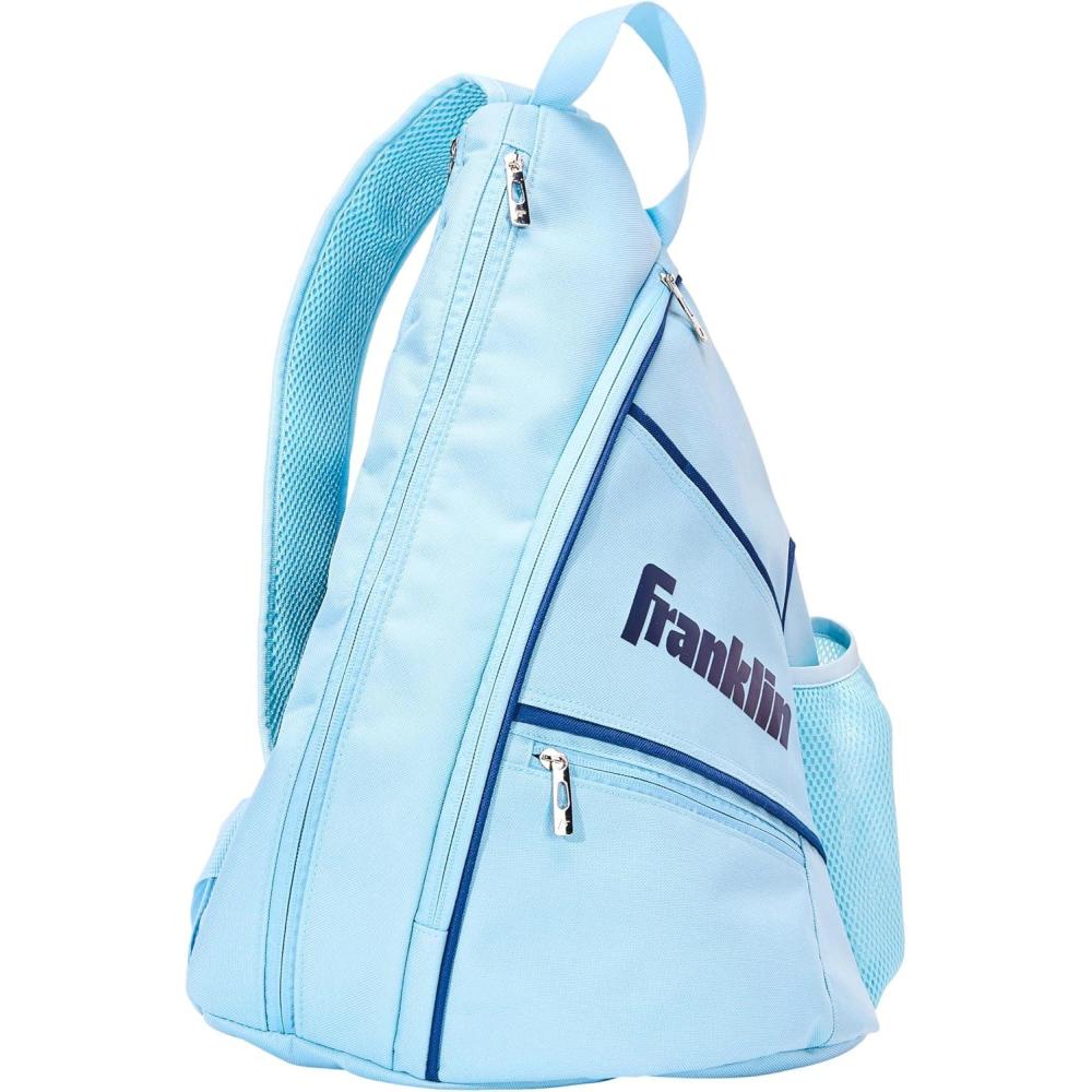 imageFranklin Sports Pickleball Bags  Sling Bag Backpack for Gear  Equipment  Men  Women  Holds Paddles Balls  AccessoriesCarolina Blue