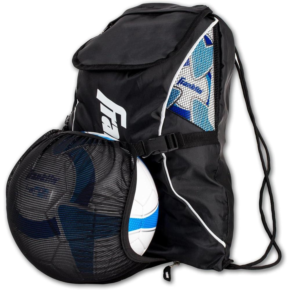 imageFranklin Sports Soccer Backpacks  Deluxe Boys ampamp Girls Equipment Bags with Ball Holder  Youth ampamp Adult SizesSoccer Sack