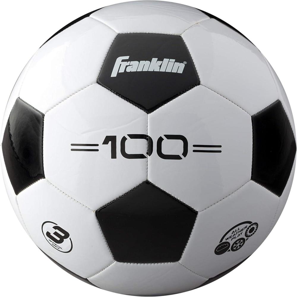 imageFranklin Sports Soccer Balls  Youth ampamp Adult  Sizes 3 4 ampamp 5  Single ampamp Bulk Packs  Black ampamp WhiteSize 3  1 Inflated Ball