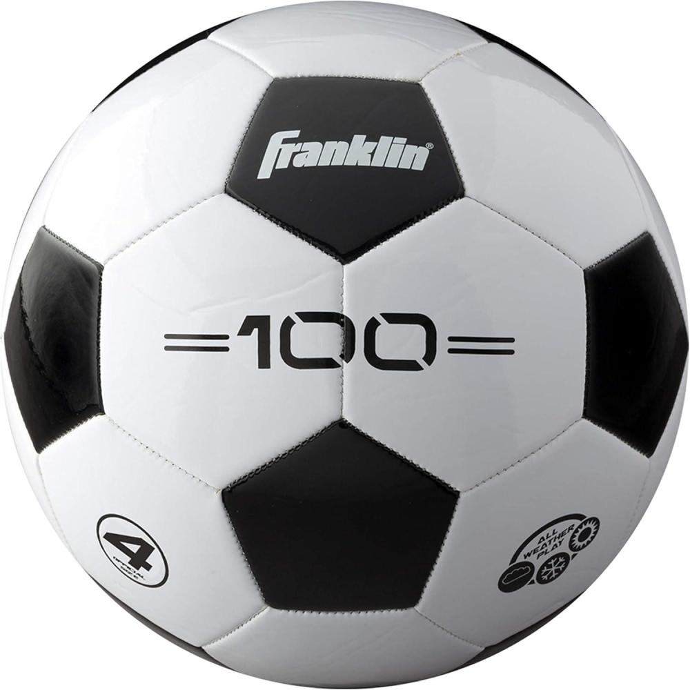 imageFranklin Sports Soccer Balls  Youth ampamp Adult  Sizes 3 4 ampamp 5  Single ampamp Bulk Packs  Black ampamp WhiteSize 4  1 Inflated Ball
