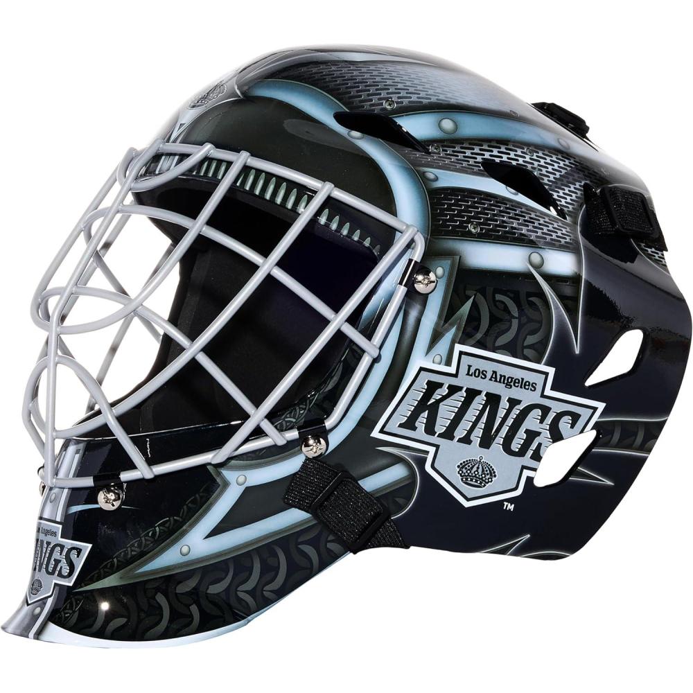 imageFranklin Sports Team Licensed NHL Hockey Goalie Face Mask  Goalie Mask for Kids Street Hockey  Youth NHL Team Street Hockey MasksLos Angeles Kings 2