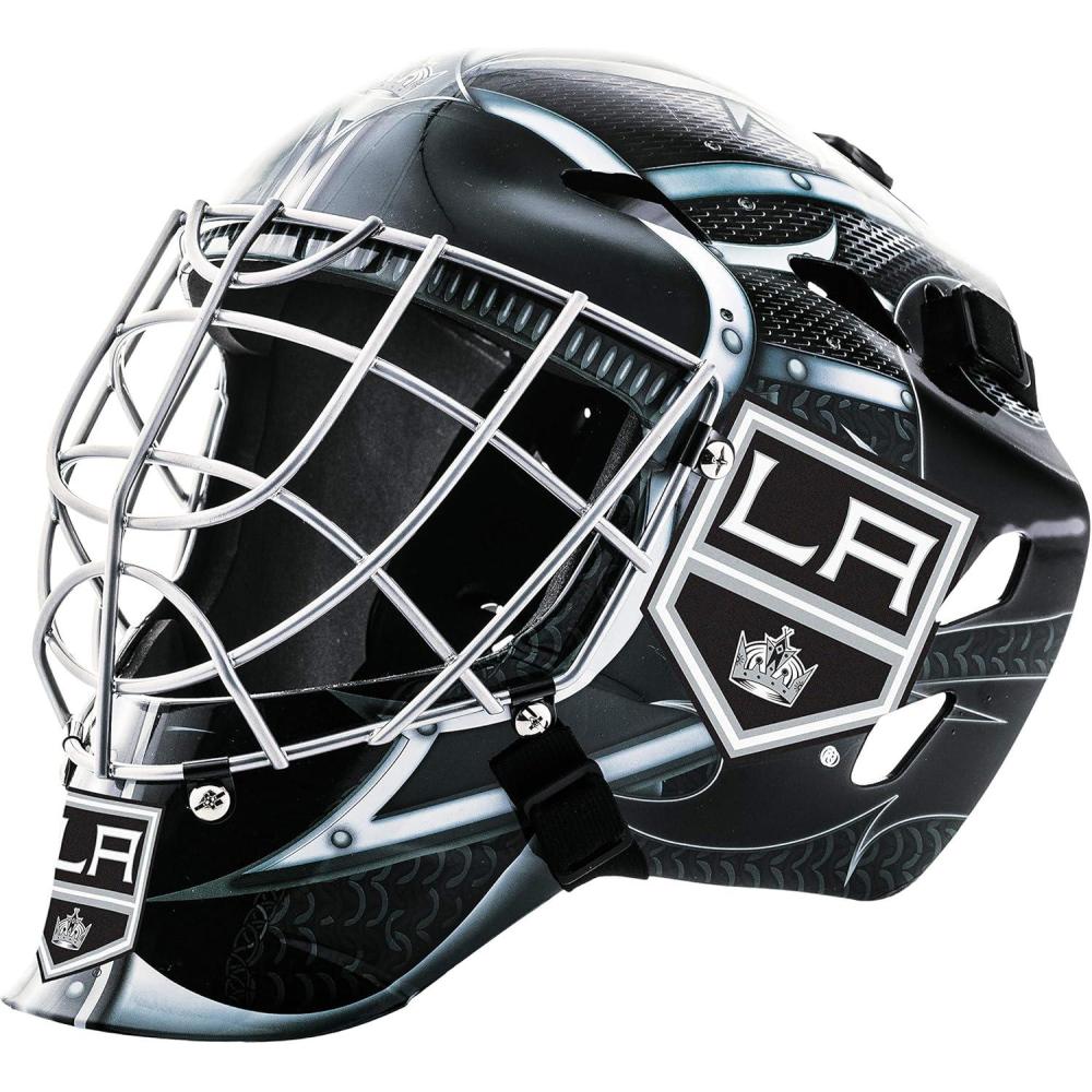 imageFranklin Sports Team Licensed NHL Hockey Goalie Face Mask  Goalie Mask for Kids Street Hockey  Youth NHL Team Street Hockey MasksLos Angeles Kings