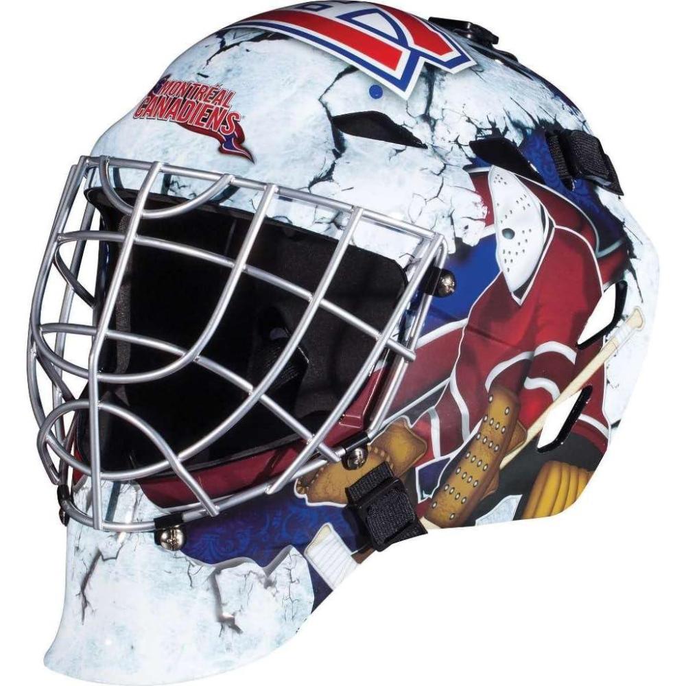 imageFranklin Sports Team Licensed NHL Hockey Goalie Face Mask  Goalie Mask for Kids Street Hockey  Youth NHL Team Street Hockey MasksMontreal Canadiens