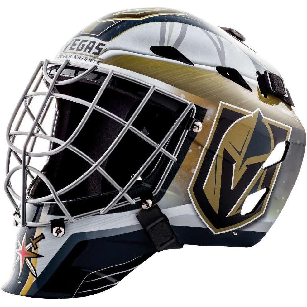 imageFranklin Sports Team Licensed NHL Hockey Goalie Face Mask  Goalie Mask for Kids Street Hockey  Youth NHL Team Street Hockey MasksVegas Golden Knights