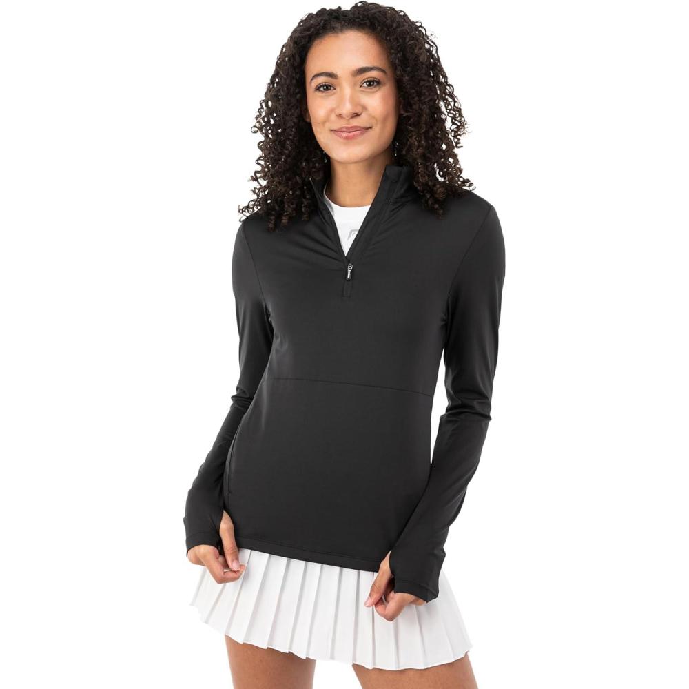 imageFranklin Sports Womens Womens 14 Zip Pullover TopBlack