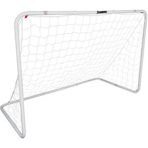 Franklin Sports Competition Soccer Goals – Backyard Portable Steel Soccer Goals – Adult + Youth Soccer Goal with Net + Ground Stakes Included – Multiple Sizes + Colors(White)