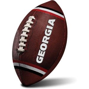 Franklin Sports Kids NCAA Youth Football – Official College Team Football with Team Logos – Junior Size(Georgia Bulldogs)