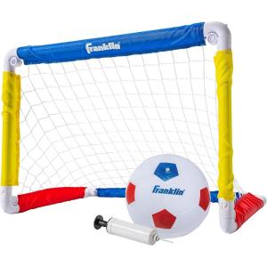 Franklin Sports Kids Soccer Goal with Ball & Pump – 24 X 16(Red/Blue/Yellow)
