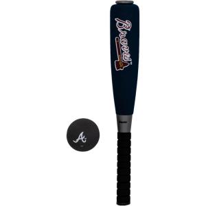 Franklin Sports MLB Jumbo Foam Baseball Bat + Ball Sets – Kids Oversize Foam Baseball Bats + Soft Baseballs – Indoor + Outdoor Youth Baseball Toy – MLB Team Baseball Bat + Ball Sets(Atlanta Braves)