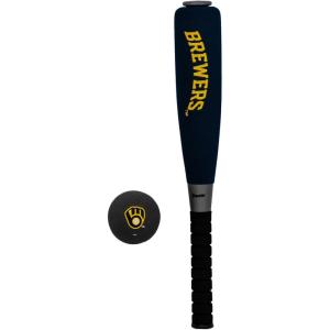 Franklin Sports MLB Jumbo Foam Baseball Bat + Ball Sets – Kids Oversize Foam Baseball Bats + Soft Baseballs – Indoor + Outdoor Youth Baseball Toy – MLB Team Baseball Bat + Ball Sets(Milwaukee Brewers)