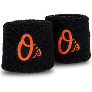 Franklin Sports MLB Team Licensed Baseball Wristbands – MLB Team Logo Sweat Wristbands – Great for Costumes + Uniforms – Pair(Baltimore Orioles)