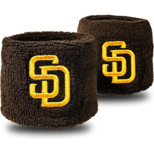 Franklin Sports MLB Team Licensed Baseball Wristbands – MLB Team Logo Sweat Wristbands – Great for Costumes + Uniforms – Pair(San Diego Padres)
