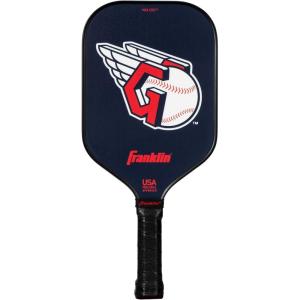 Franklin Sports MLB Team Pickleball Paddles – Official MLB Baseball Team Logo + Colors Pickleball Paddles – Signature Series 13MM Pickleball Paddle with MaxGrit – USA Pickleball (USAPA) Approved(Cleveland Guardians)