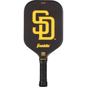 Franklin Sports MLB Team Pickleball Paddles – Official MLB Baseball Team Logo + Colors Pickleball Paddles – Signature Series 13MM Pickleball Paddle with MaxGrit – USA Pickleball (USAPA) Approved(San Diego Padres)